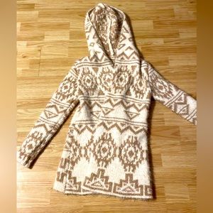 Love stitch sweater, size small. Aztec pattern, very warm and it has a hood!